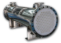 SiC shell and tube heat exchanger